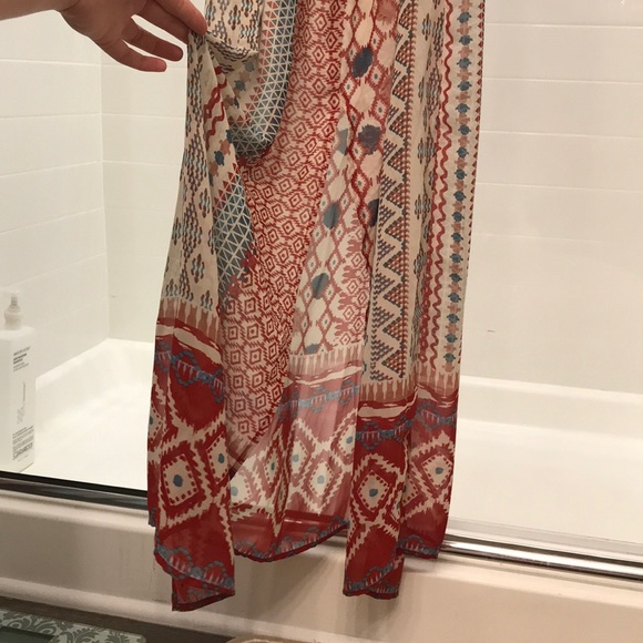 100% polyester halter top maxi with sheer bottom - Picture 6 of 8